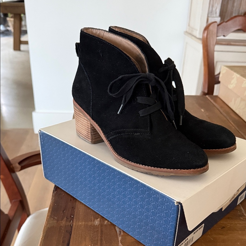 Caslon Black Suede Ankle Booties